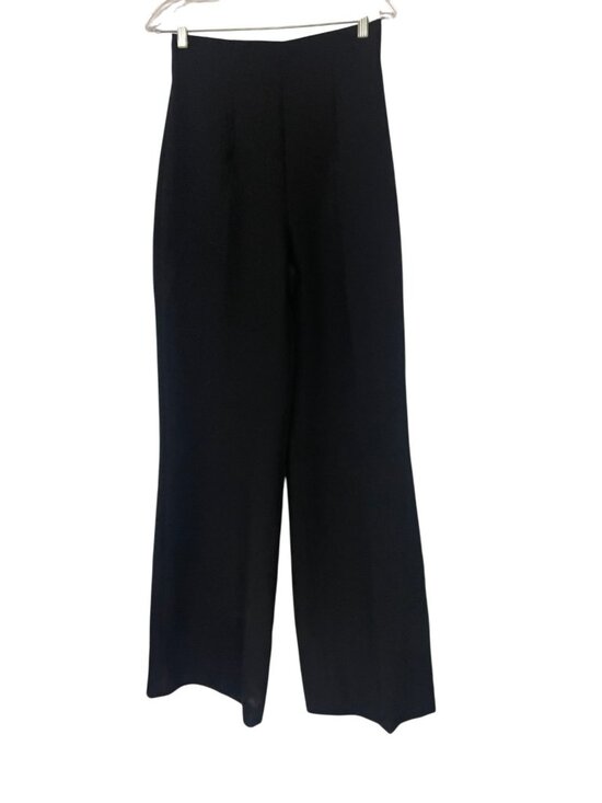 Zara Pants - Zara Womens Dress Pants Medium Black Pleated High Waist Trousers 7149/053 NWOT
